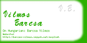 vilmos barcsa business card